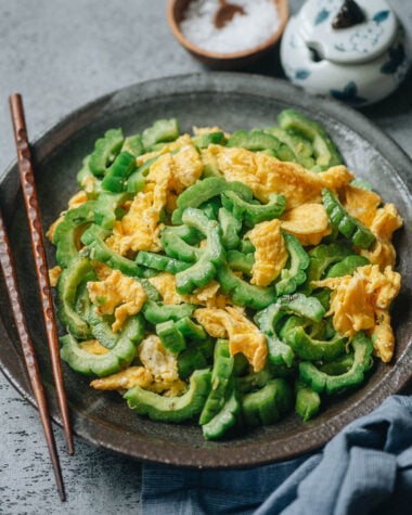 Bitter melon and egg stir fry
