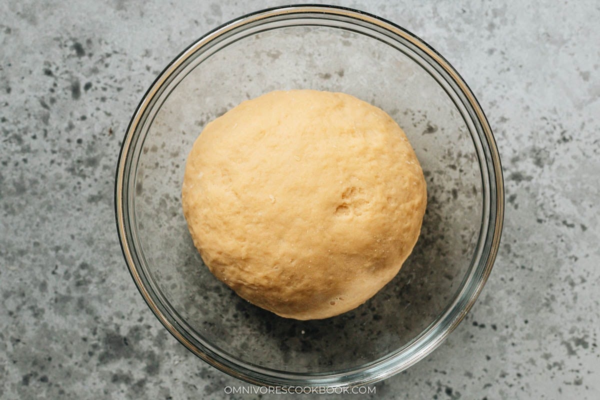 Knead until the dough is springy and the water is fully distributed.