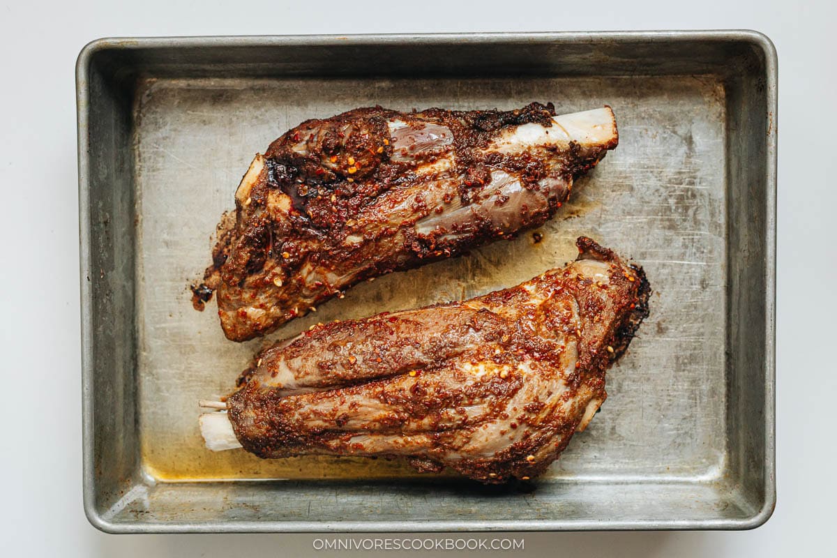 cooked lamb shanks