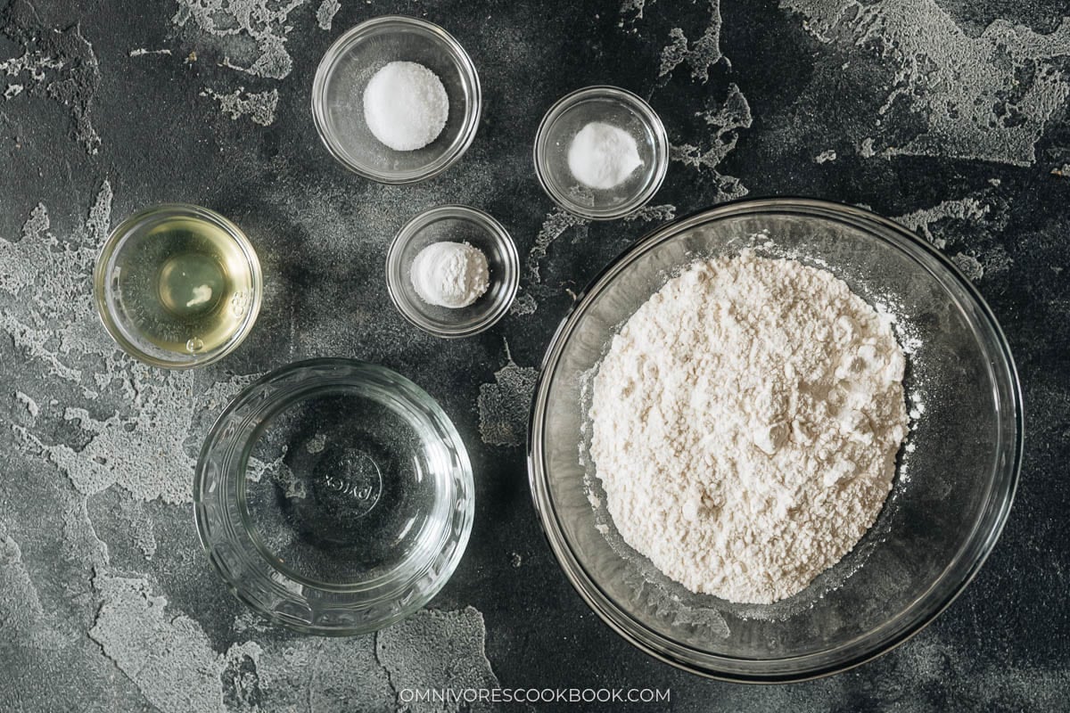 Ingredients for making You Tiao