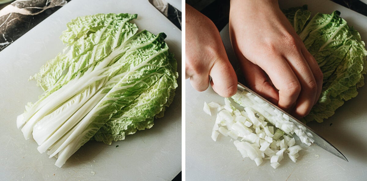 How to cut and dehydrate napa cabbage