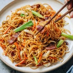 bacon fried noodles